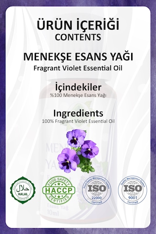 Menekşe Yağı Fragrant Violet Essential Oil 10 Ml.
