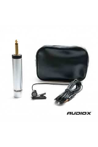 Audıox Yaka Mikrofonu 6.3 Mm Jak Girişli Klipsli Lavalier Mikrofon Mikser/amfi/karaoke Uyumlu Çantalı Set