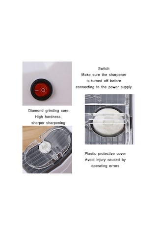 Pazly Jj-1 Mutfak Elektrikli Çift Taraflı Bıçak Bileyici, Güçlü Performanslı