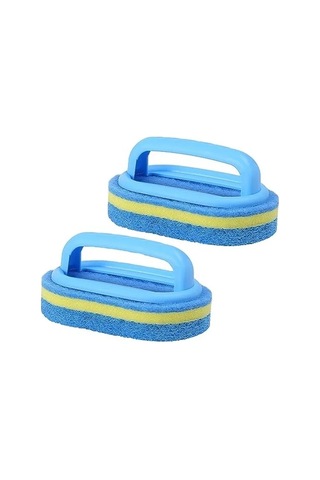 Ergonomik Saplı 2 Adet Temizlik Fırçası Seti Açık Ahşap