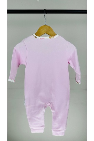 Ayıcık Desenli Fermuarlı Pamuklu Kız Bebek Tulum 001