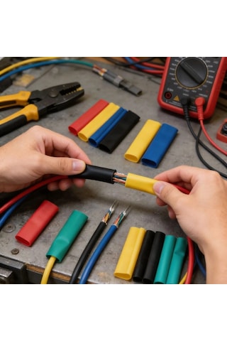 Daralan Makaron Seti 164 Parça Isı İle Elektrik Kablo İzolasyon Ve Koruma Kılıfı Shrink Tube Set Renkli