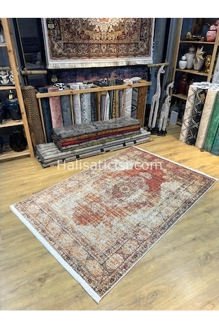 Salerno Çamaşır Makinesinde Yıkanabilir Kilim Halı Hs1005 Çok Renkli