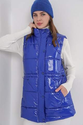 Bigdart Kadın Parlak Şişme Yelek 5218 - Saks