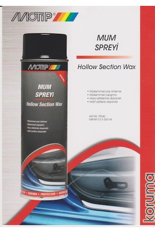 Motip Şeffaf Mum Spreyi - Kaput Koruma Spreyi 500 ML