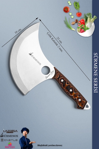 Sürmene Serisi Mutfak Bıçak Hilal Börek Bıçağı Pizza Pide Salata Bıçağı Kahverengi Mft-201 Kahverengi