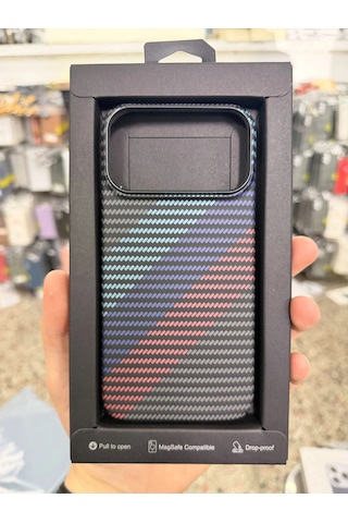 iPhone Uyumlu 17 Pro Max Knt Karbon Magsafe Kılıf No5
