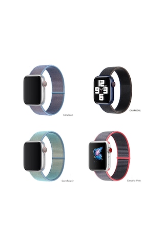 iOS Uyumlu Watch Kordon 2 3 4 5 6 Se 7 38 40 41 42 44 45 Mm Spor Hasır