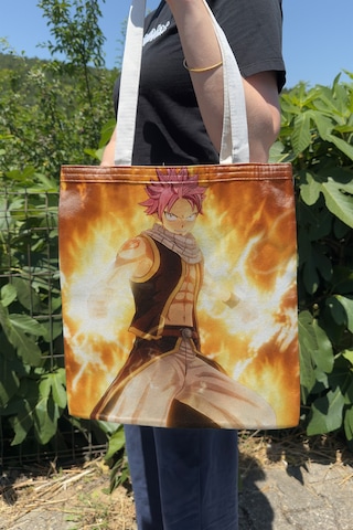 Zipzap Fairy Tail V1 Yazlık Kışlık Çift Taraflı Kanvas Baskı Bez Çanta Anime Çantası