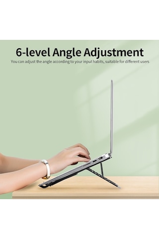 Didadodo 6 Seviyeli Taşınabilir Dizüstü Standı - Kaymaz Alüminyum Tasarım