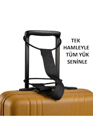 Aibar Çok Amaçlı Valiz Üstü Çanta Sabitleme Kemeri Ayarlanabilir Bagaj Taşıma Aparatı Siyah