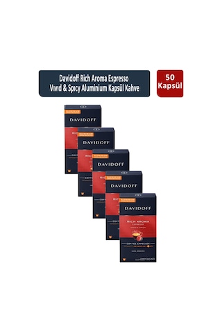 Davidoff Rich Aroma Espresso Vıvıd & Spıcy Kapsül Kahve 5 x 10'lu