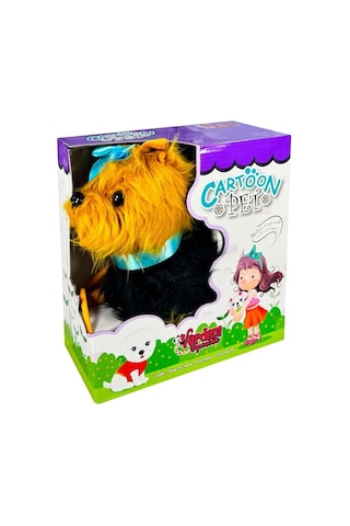 Mey İthalat Pft-b267 Peluş Tasmalı Yürüyen Köpek Mavi