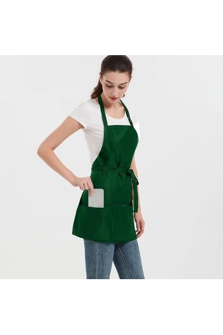 Fastbuy Şef Kısa Önlük 3 Cepli Ekstra Uzun Askılı Ayarlanabilir Askılı Yeşil Diğer