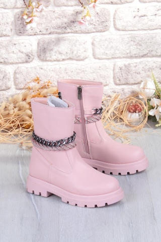 Fort Cool Duru Anatomik Sıcak Astar Kaymaz Taban Kız Çocuk Çizme Pudra