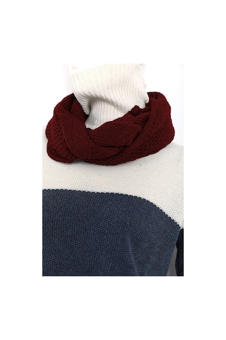 Unisex Örgü Boyunluk Kadın Erkek Atkı Akrilik