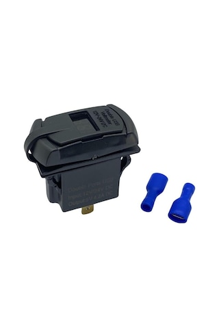 12v-24v Dijital Voltmetre+şarj Cihazlı Usb X 2 4.2a Anahtar Tipi Mavi Işık