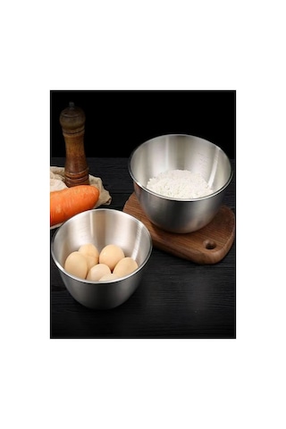 Kek Poğaça Hamuru Karıştırma Çırpma Kabı Sıçratmaz Mikser Kabı 18cm 1,5 Litre Yoğurma Salata Kasesi Diğer
