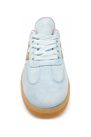 Papucumun Dünyası Unisex Süet Özel Gum Tabanlı Günlük Kullanıma Uygun Retro Sneaker Bebe Mavi