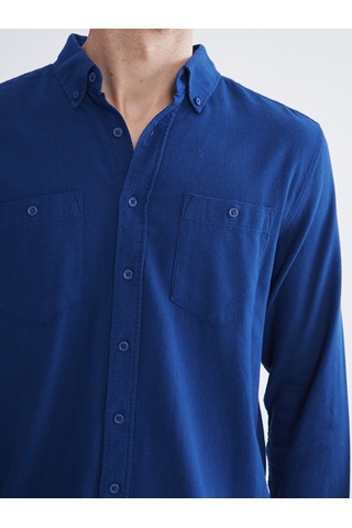 Lcwaıkıkı Classic Lacivert Regular Fit Uzun Kollu Gabardin Erkek Gömlek