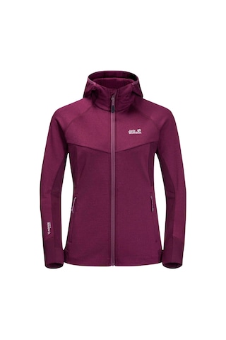 Jack Wolfskın Jack Wolfskin Hydro Grid Fleece Kadın Mor Outdoor Ceketi 1014 Mürdüm