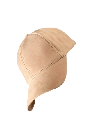 Uniquetrenders Unisex Vegan Süet Şapka Bej