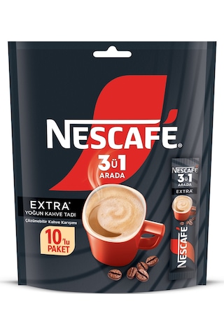 Nescafé 3ü1 Arada Extra Paket 10 X 16.5 G-53 Çözünebilir