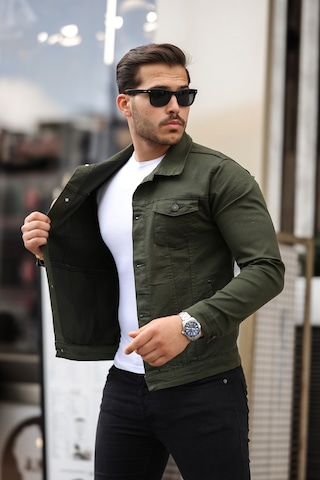 Haki Renk Erkek Kot Ceket-1453 Haki