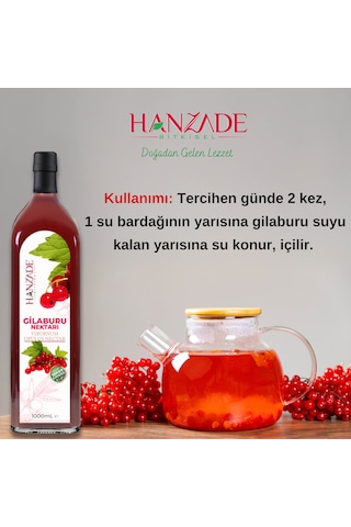 Hanzade Bitkisel Gilaburu Suyu Nektarı Şekersiz 2 x 1 L