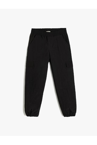 Koton Beli Lastikli Cep Detaylı Jogger Pantolon Siyah 5wkb40085tw Siyah