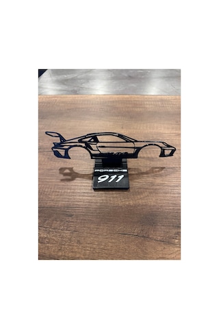 Porsche 911 Silüet Duvar Dekoru - 3d Baskı Dekoratif Obje, Masaüstü Aksesuar