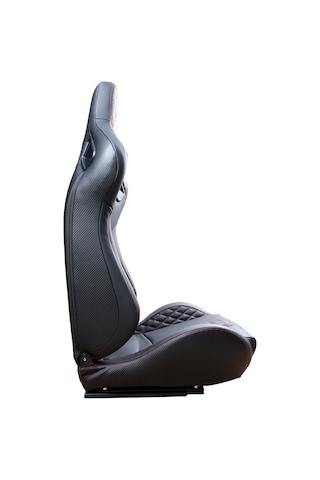 Recaro Model Deri Oto Yarış Koltuğu Siyah Spor Koltuk Takımı 2'li Set Jbr1053