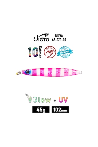 Jig, Zoka, Suni Yem, Glow Uv Metal Jig, 45gr 10cm Jıgto Nova-45
