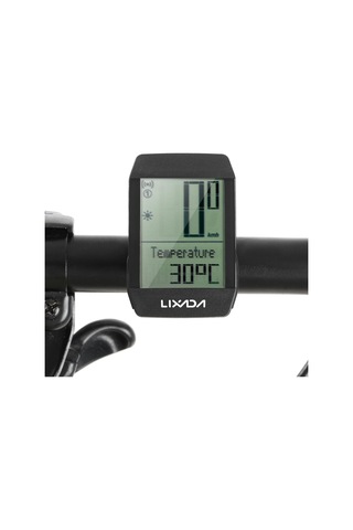 Lixada Kablosuz Bisiklet Bisiklet Bilgisayarı Su Geçirmez Bisiklet Kilometre Sayacı 6 Dil Led İle Siyah