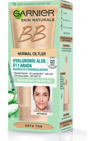 Garnier Hyaluronik Aloe Oil Free BB Krem - Orta Ton Garnier Hyaluronik Aloe Oil Free BB Krem - Orta Ton