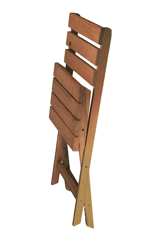 Katlanır Sandalye Ahşap Bahçe Sandalyesi 2 Adet 2204