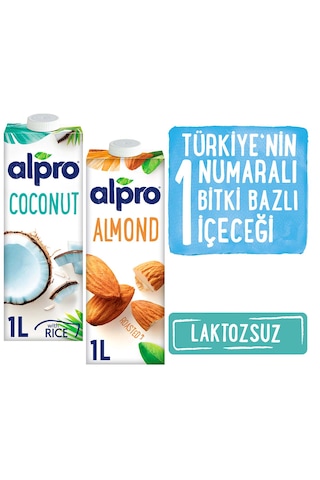 Alpro Badem Sütü & Hindistan Cevizi Sütü 2 x 1 L