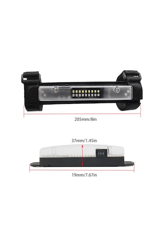 Xindoker Utv Atv Için Led Çift Renkli Tavan Lambası, Beyaz-kırmızı Işık, Şeffaf Kasa, Abs-nilon Malzeme, 3xaaa Pilli Pil Yok