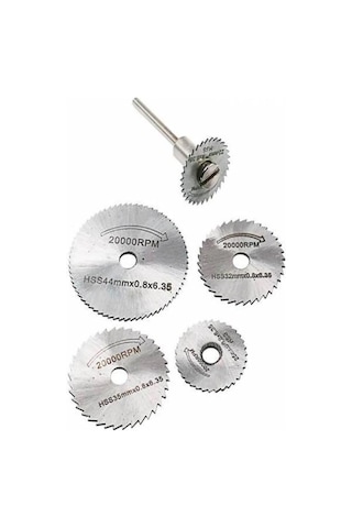 Bn5 6 Parça Dremel Gravür Uç Takım Daire Testere Hss Kesici Disk