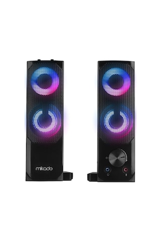 Mikado Md-s102 2.0 3wx2ch Rgb Ledli Siyah Usb Soundbar Speaker Hoparlör