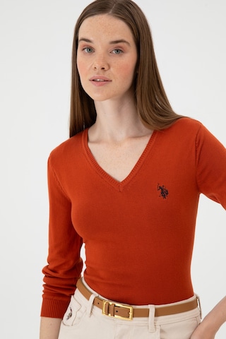 U.s. Polo Assn. Kadın Kiremit Kazak /triko 50313590-vr031 Kiremit