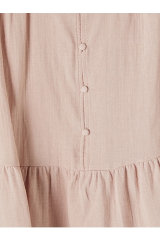 Lcw Modest Pembe Büzgülü Kadın Müslin Tunik