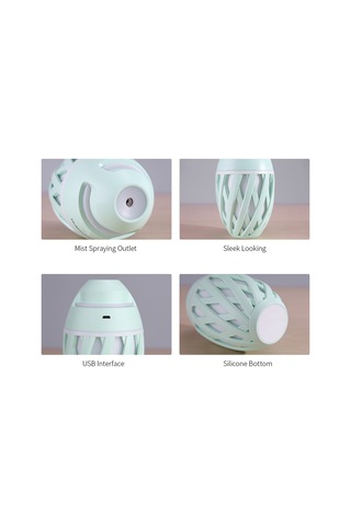 Leezsing Mini Rutbeli Nemlendirici: Iki Sprey Modu, Renkli Gece Lambası, Ev-ofis-araç Kullanıma Uygun, Yeşil