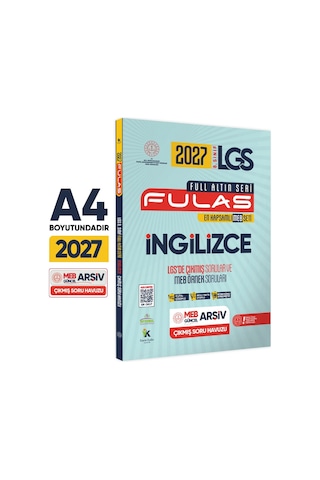 2027 8.Sınıf Full LGS Altın Seri(FULAS)MEB Çıkmış Modüler Soru Bankası Seti Çözümlü EN KAPSAMLI SET