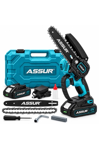 Assur 21v Şarjlı Mini Dal Budama Testeresi 6 İnç Çantalı Set