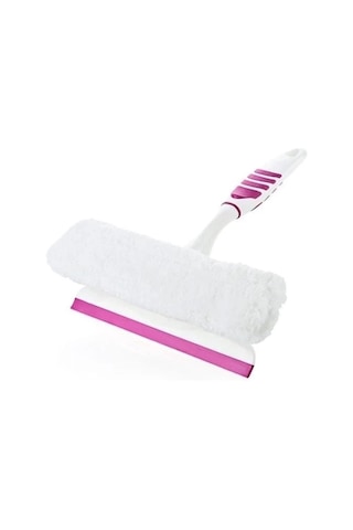 Pratik Kolay Mikrofiber Peluşlu Camsil Cam Silme Aleti Aparatı Beyaz