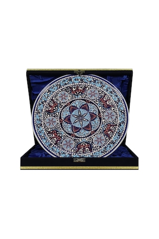 E38 El İşçiliği Çini Tabak 25 Cm - 6680