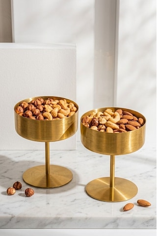 2li Luna Şık Çerezlik Ve Atıştırmalık Standı Gold