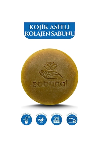 Sabunal Kolajen Sabunu 3 Adet - Hyaluronik Asit ve Kojik Asit İçerikli Aydınlatıcı Sabun