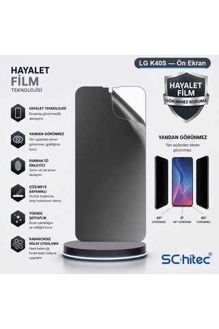 Lg K40s Uyumlu Ön Yüzey Hayalet Privacy Hidrojel Ekran Koruyucu 92510048
